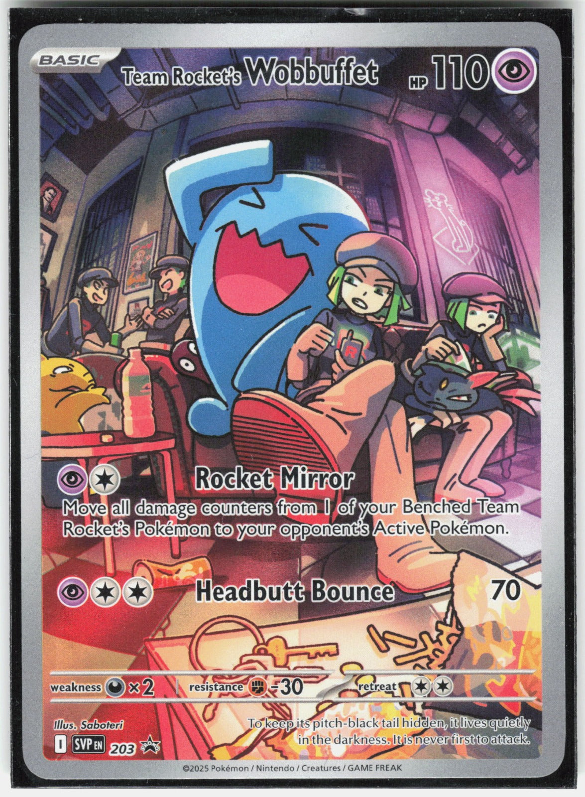 Team Rocket's Wobbuffet Holo Promo SV: Scarlet & Violet Promo Cards 203 NM