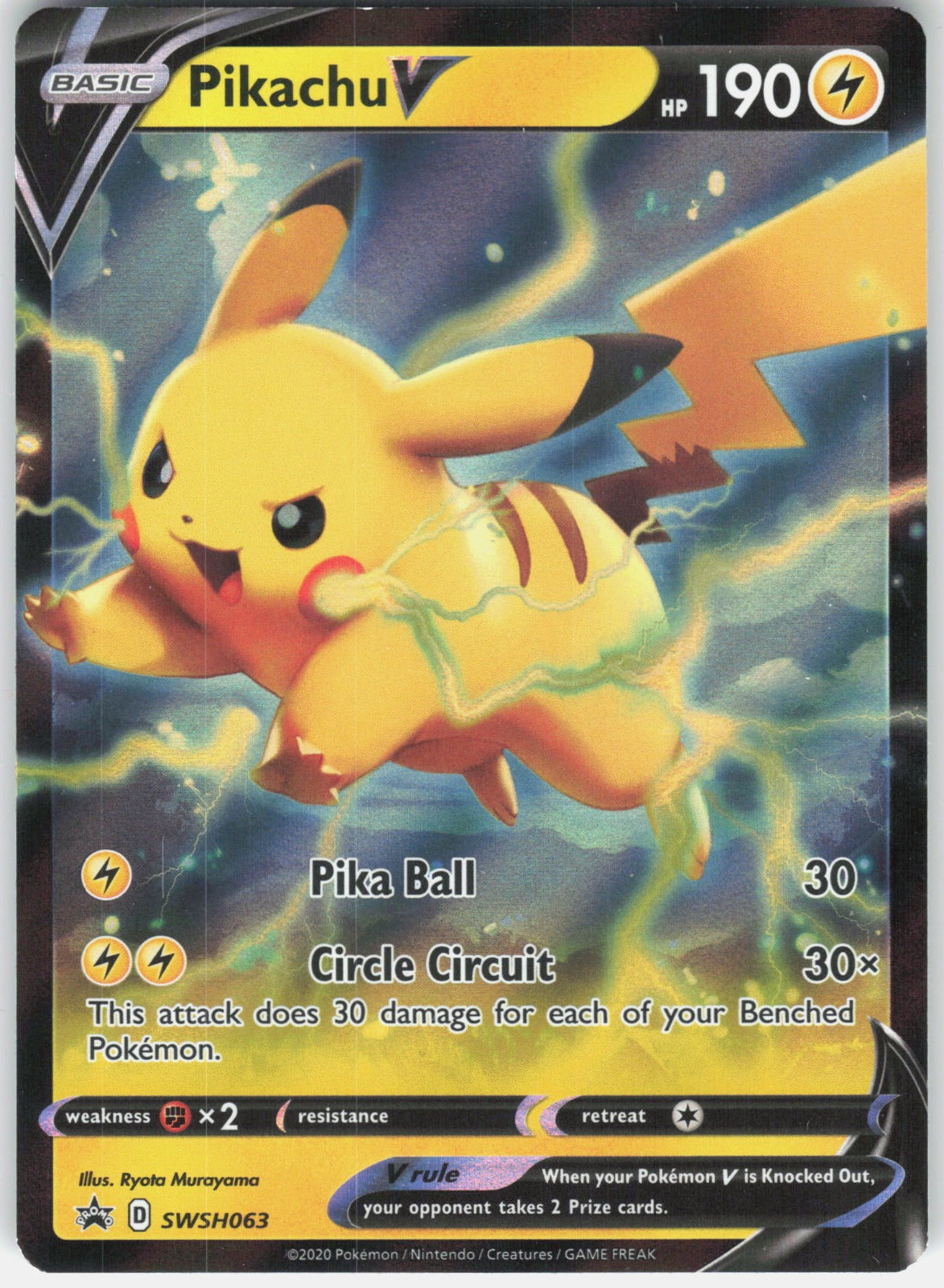 Pikachu V Holo Promo SWSH: Sword & Shield Promo Cards SWSH063 NM