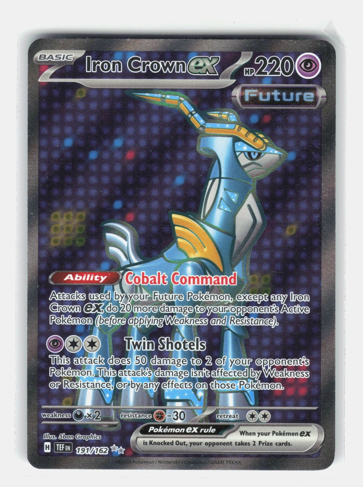 Iron Crown ex Holo Ultra Rare SV05: Temporal Forces 191/162 NM