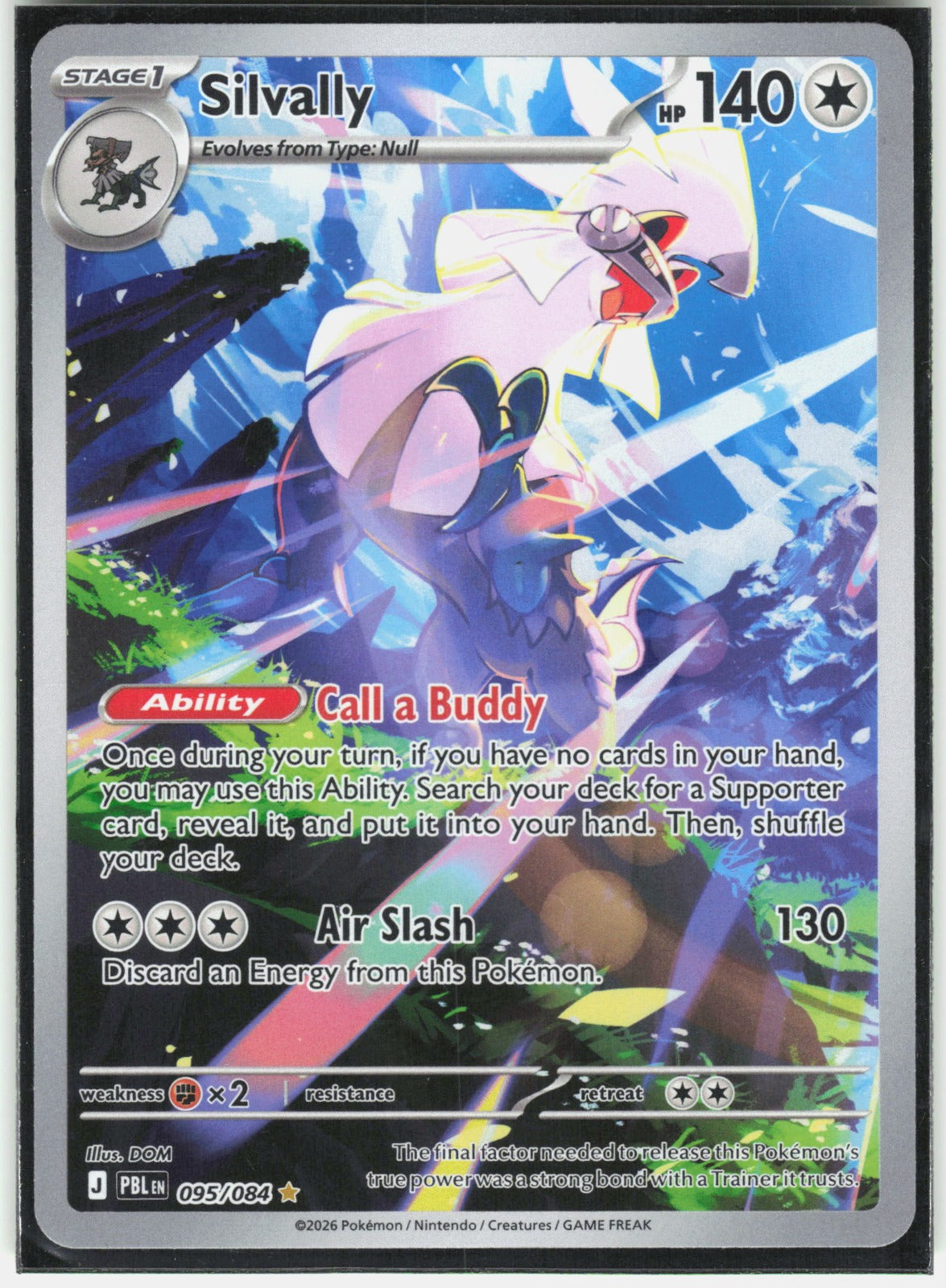 Silvally Holo Illustration Rare ME05: Pitch Black 095/084 NM