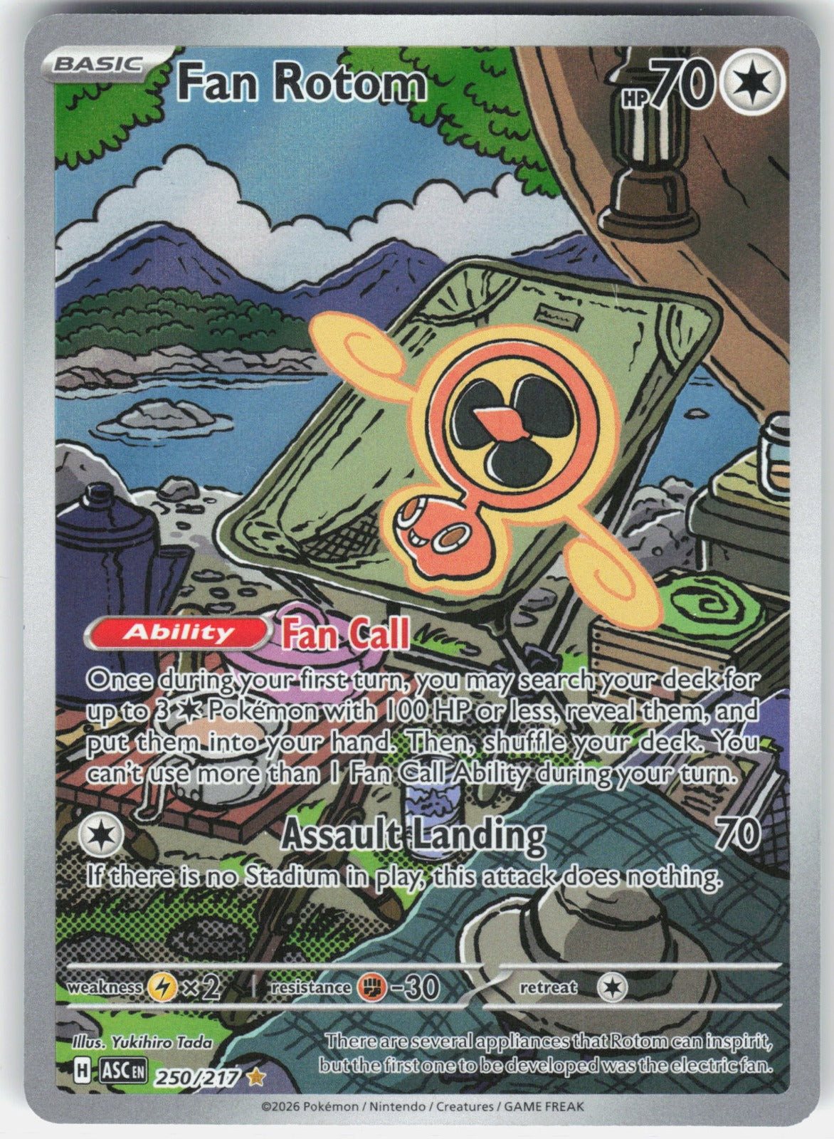 Fan Rotom Holo Illustration Rare ME: Ascended Heroes 250/217 NM