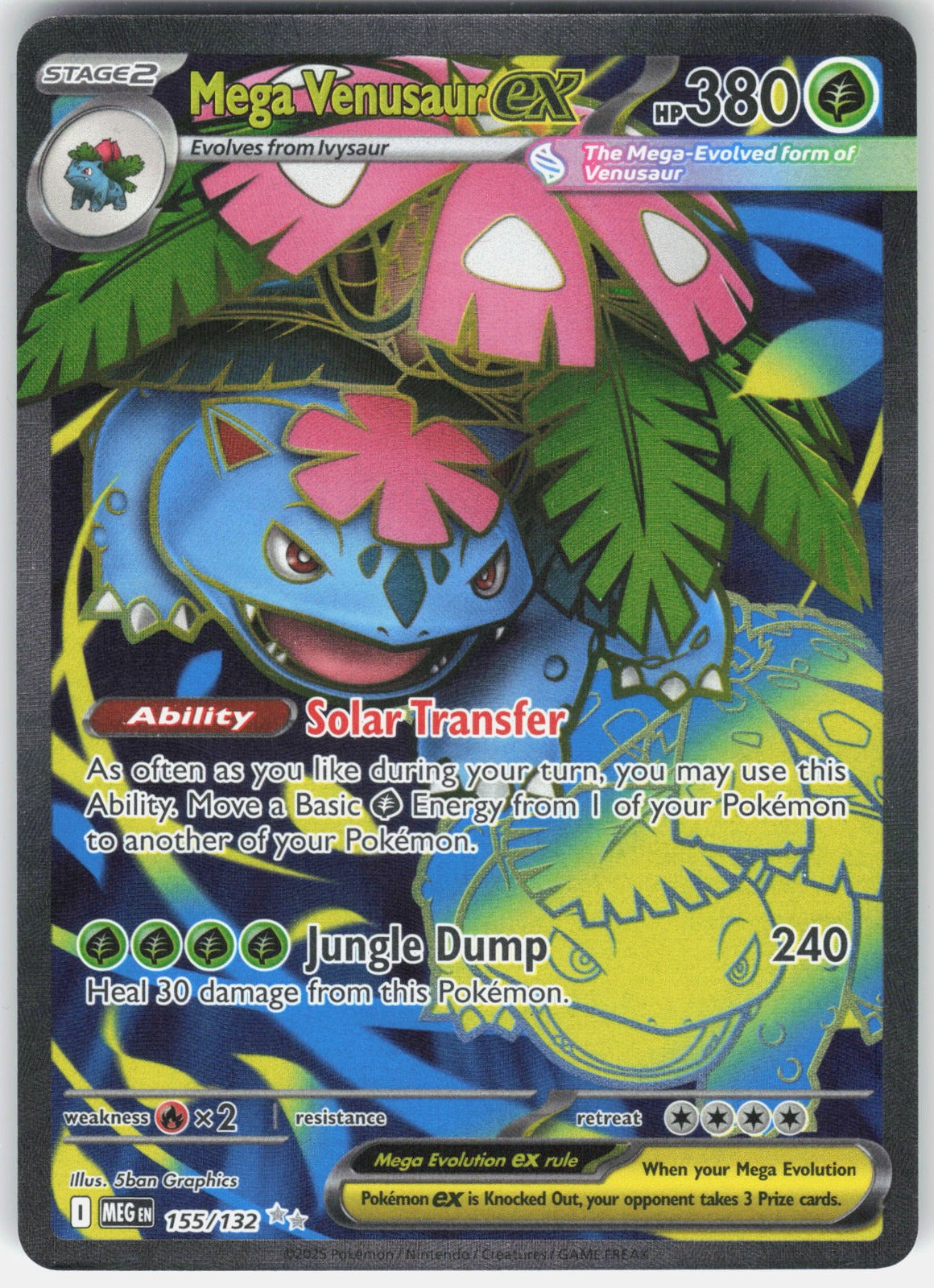 Mega Venusaur ex Holo Ultra Rare ME01: Mega Evolution 155/132 NM