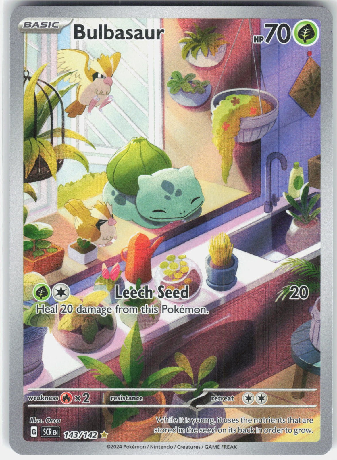 Bulbasaur Holo Illustration Rare SV07: Stellar Crown 143/142