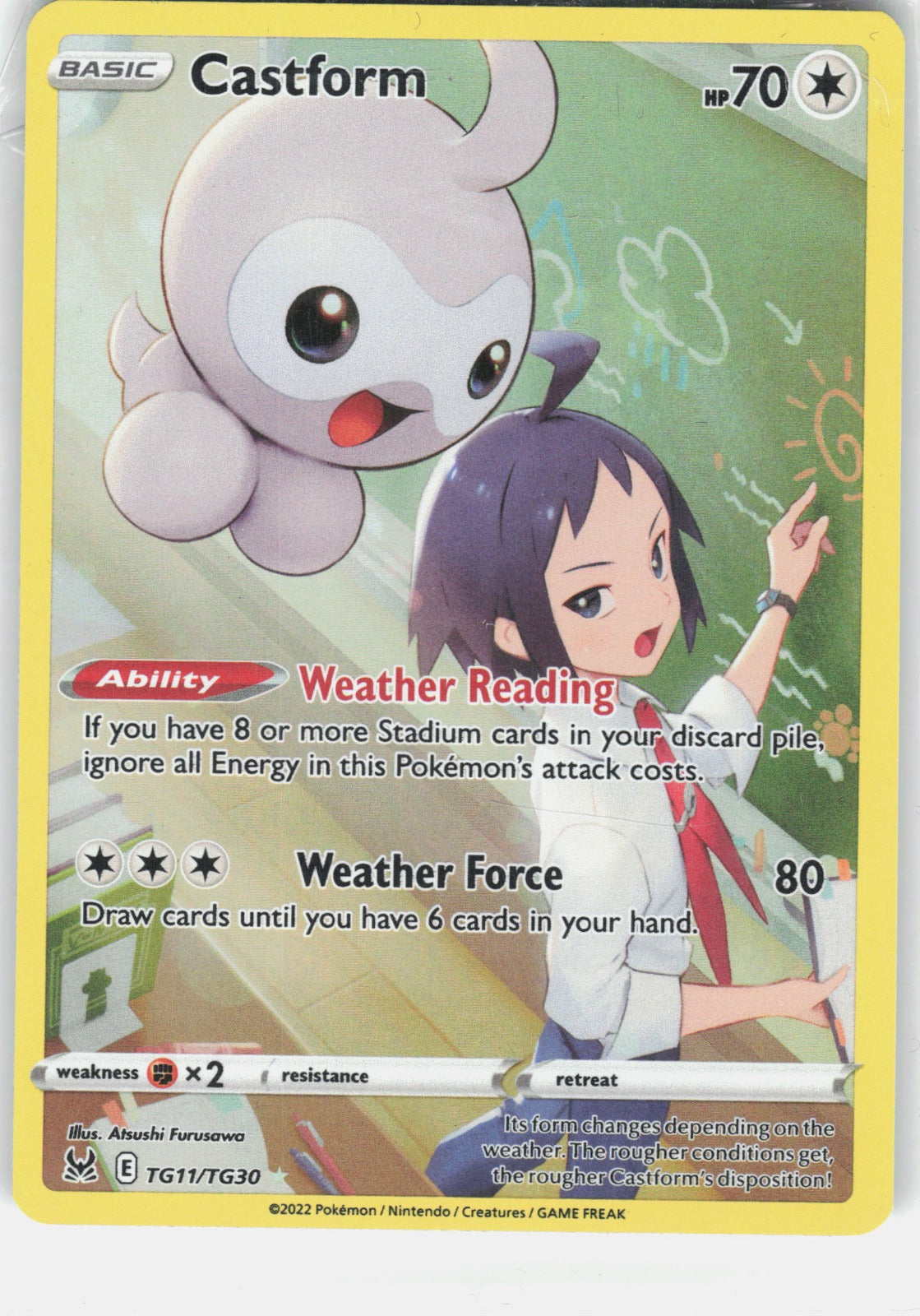 Castform Holo Ultra Rare SWSH11: Lost Origin Trainer Gallery TG11/TG30 NM