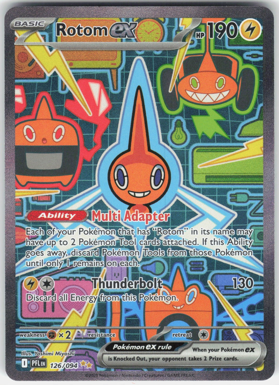 Rotom ex Holo Special Illustration Rare ME02: Phantasmal Flames 126/094 NM