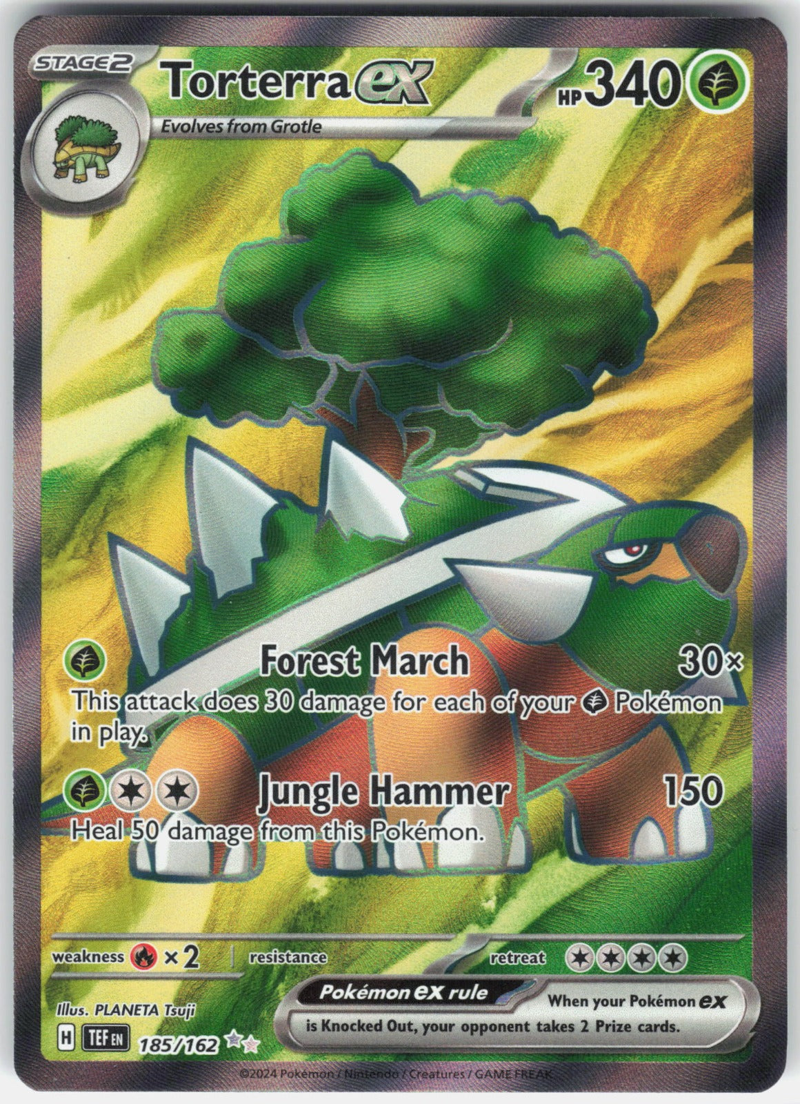 Torterra ex Holo Ultra Rare SV05: Temporal Forces 185/162 NM