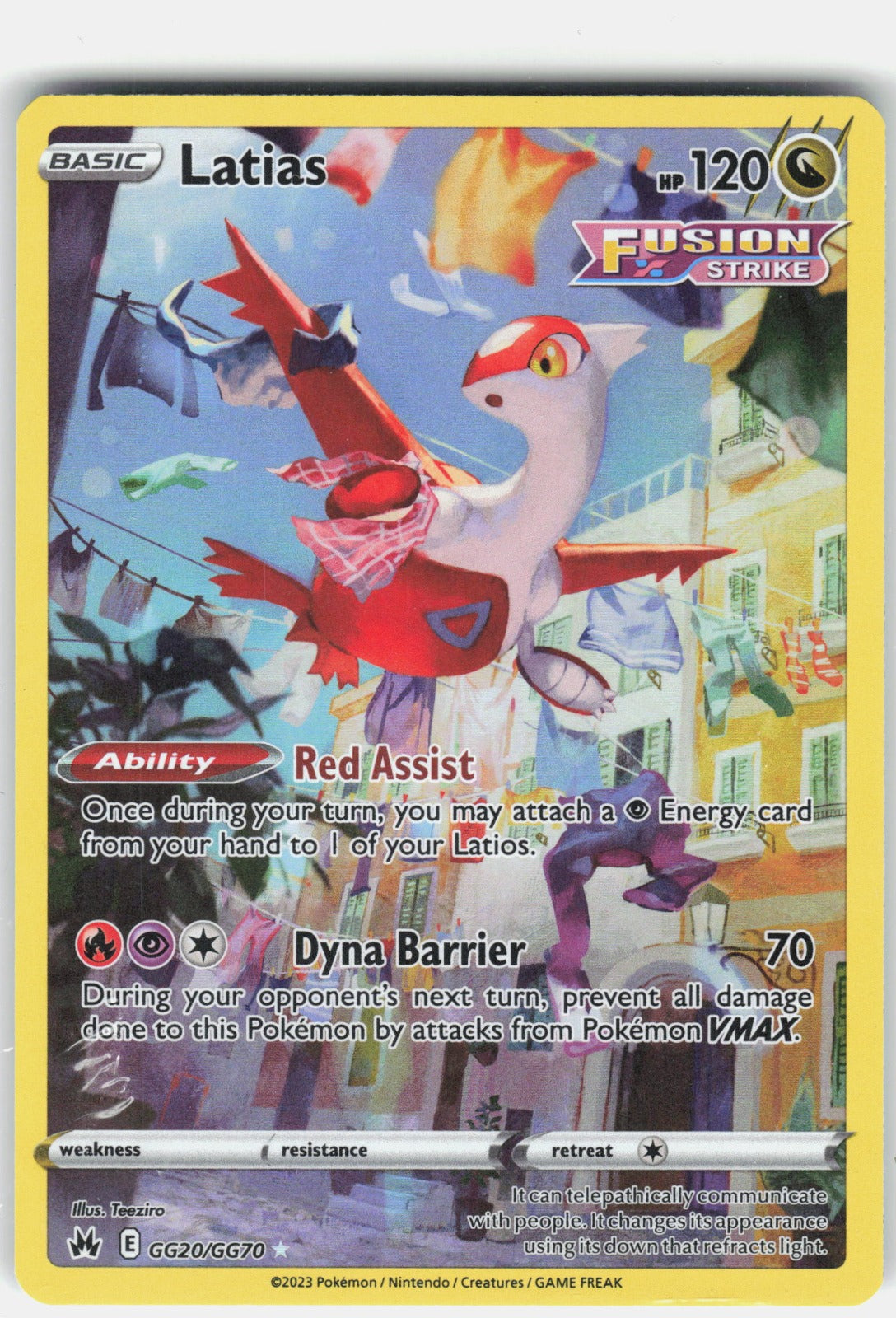 Latias Holo Ultra Rare SWSH: Crown Zenith: Galarian Gallery GG20/GG70 NM