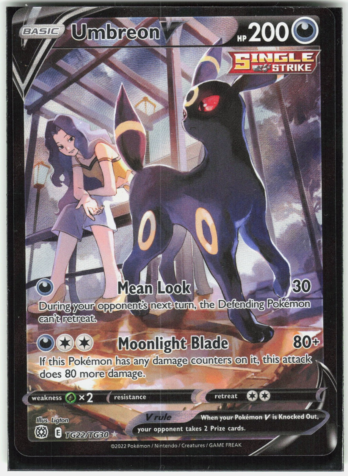 Umbreon V Holo Ultra Rare SWSH09: Brilliant Stars Trainer Gallery TG22/TG30 NM
