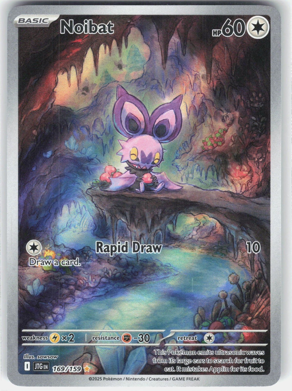 Noibat Holo Illustration Rare SV09: Journey Together 169/159 NM